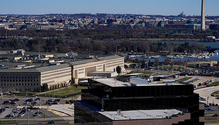 A general view of the Pentagon after it was reported billionaire Elon Musk was due to be briefed about the US militarys plan for any war that might break out with China, in Washington, DC, US, March 21, 2025. — Reuters