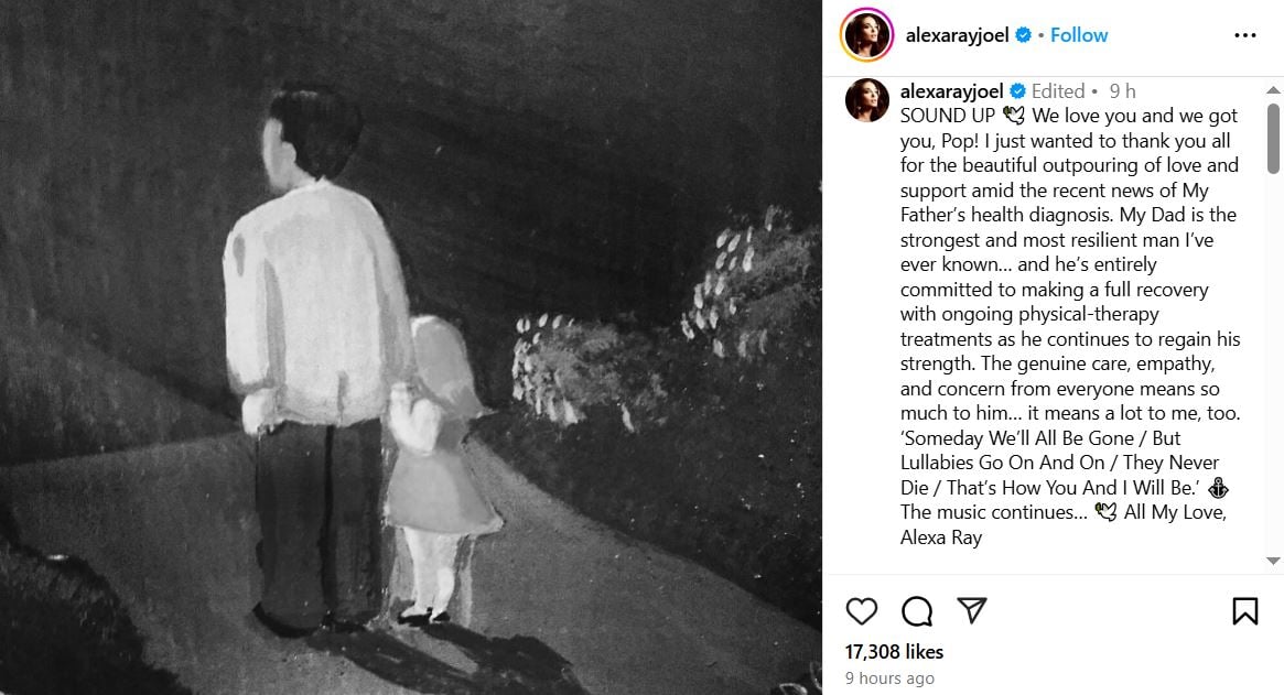 Billy Joels daughter, Alexa breaks silence on fathers health