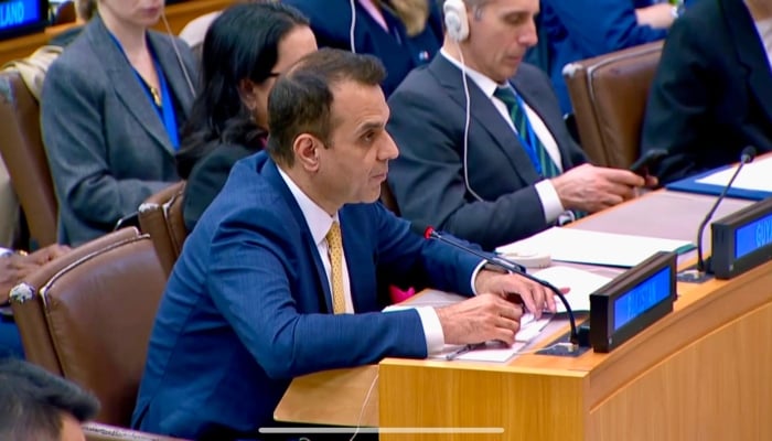 Deputy Permanent Representative of Pakistan to UN Ambassador Usman Jadoon. — X/@PakistanUN_NY/File