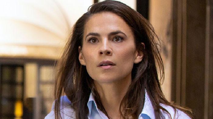 Hayley Atwell performing a stunt in Mission Impossible