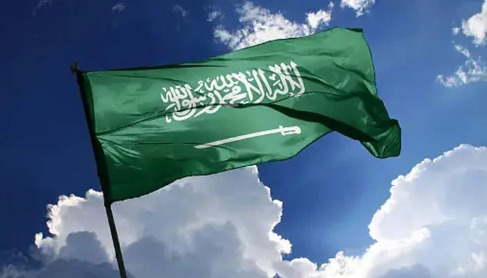 This image shows the flag of Saudi Arabia. — Unsplash