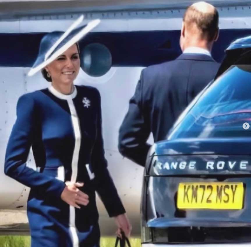 Prince William hugs wife Kate Middleton in airport photo