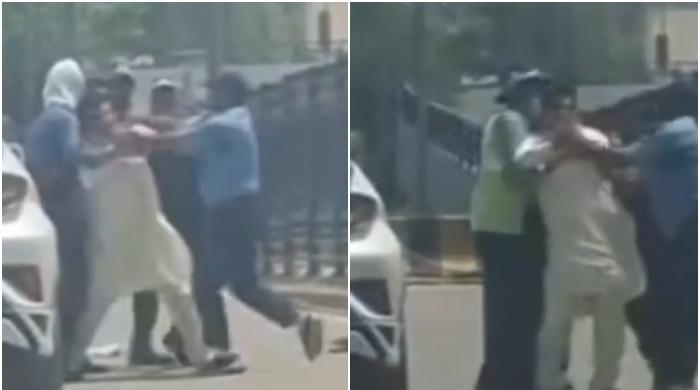 Three traffic police officials suspended for punching, kicking citizen
