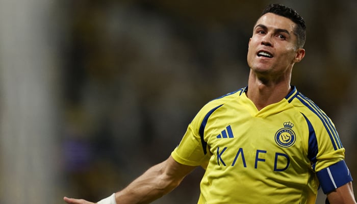 Soccer Football - Asian Champions League - Group B - Al Nassr v Al Rayyan - Al-Awwal Park, Riyadh, Saudi Arabia - September 30, 2024 Al Nassrs Cristiano Ronaldo celebrates scoring their second goal. — Reuters