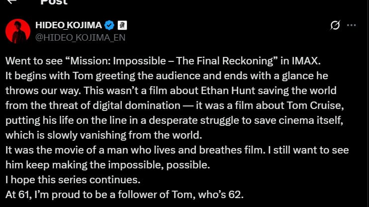 Tom Cruise saved Hollywood?
