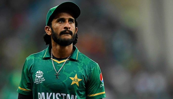 Pakistanz Hassan Ali interacts during the semi -finals of the men of the men of men between Australia and Pakistan at Dubai International Cricket Stadium. AFP/File