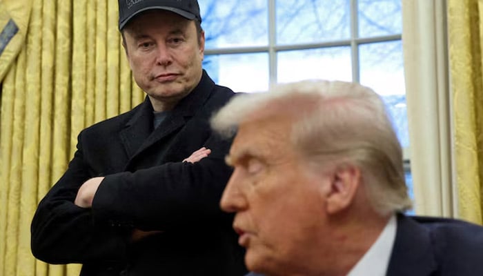 Elon Musk listens to US President Donald Trump speak in the Oval Office of the White House in Washington, DC, U.S., February 11, 2025. — Reuters