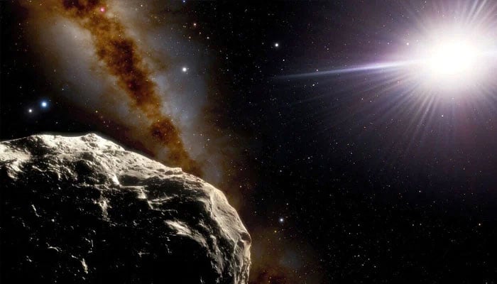 An undated illustration shows the asteroid called 2020 XL5, an asteroid companion to Earth that orbits the sun along the same path as our planet, that is about 1.2 kilometers (0.73 miles) in diameter. — Reuters/File