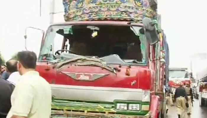 A representational image shows a dumper truck accident. — Geo News/File