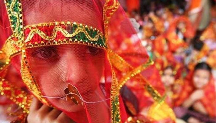 A child bride seen at a mass wedding ceremony. — Reuters/File