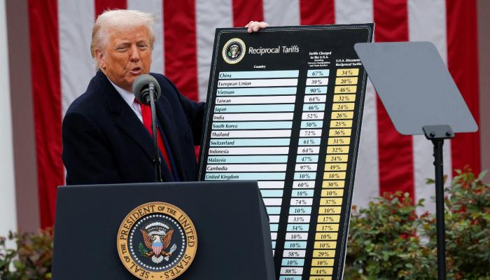 US President Donald Trump delivers remarks on tariffs in the Rose Garden at the White House in Washington, DC, US, April 2, 2025. — Reuters