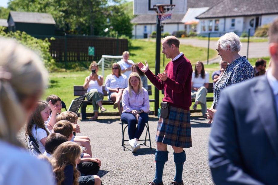 Prince Edward, Duchess Sophie welcomed with dance performance in Scotland