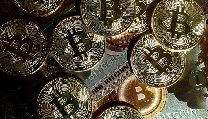 Representations of cryptocurrency bitcoin are seen in this illustration picture created in Paris, France, March 9, 2024. — Reuters