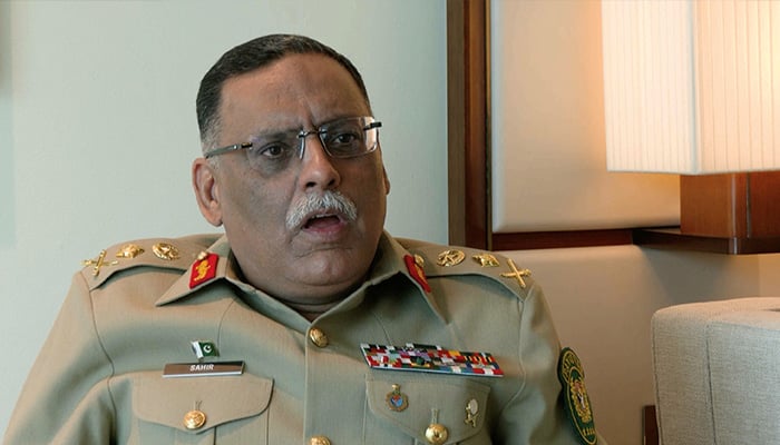 Chairman of the Joint Chiefs of Staff (CJCS) General Sahir Shamshad Mirza speaks during an interview with Reuters on the sidelines of the IISS Shangri-La Dialogue security summit, in Singapore, May 30, 2025, in this screengrab from a video. — Reuters