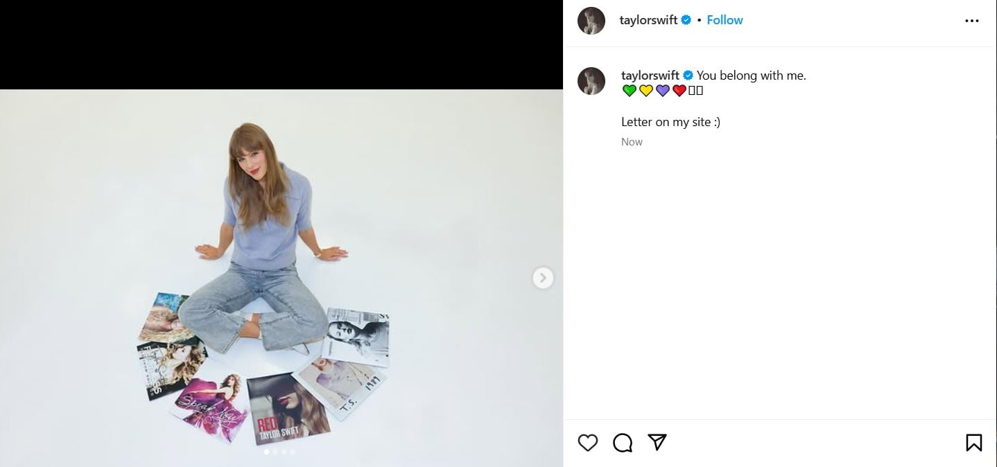 Taylor Swift claims entire lifes work with heartfelt letter to fans