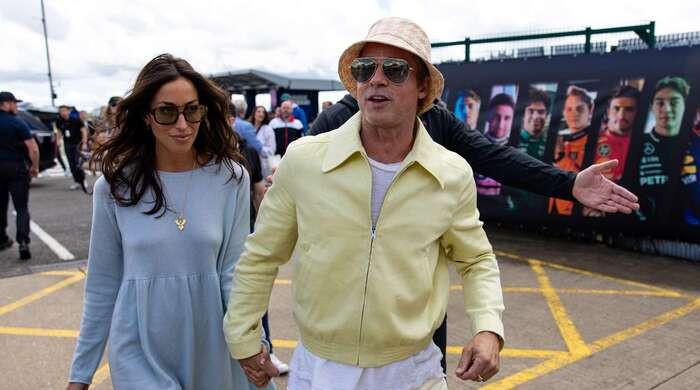 Ines De Ramon and Brad Pitt