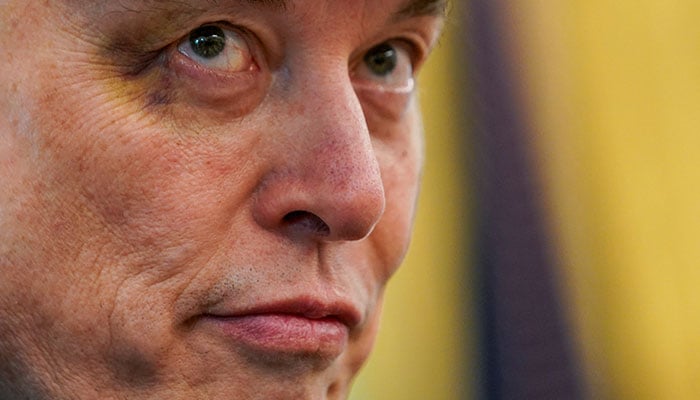 Elon Musk is seen with a bruised eye that Musk claimed he received at the hands of his son, X Æ A-12, as he attends a press conference with US President Donald Trump in the Oval Office at the White House in Washington, D.C., US, May 30, 2025. — Reuters