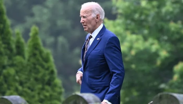 Former US president Joe Biden arrives at Saint Joseph in Wilmington, Delaware, on May 30, 2025. — AFP