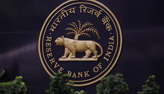 A Reserve Bank of India (RBI) logo is seen inside its headquarters in Mumbai, India, April 6, 2023. — Reuters