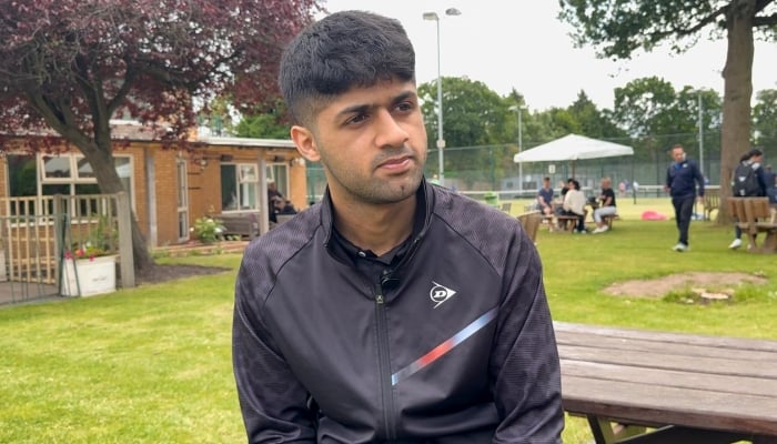 Pakistan’s U-23 World Squash Champion Noor Zaman speaking to Geo News in Birmingham, UK. — Reporter/File