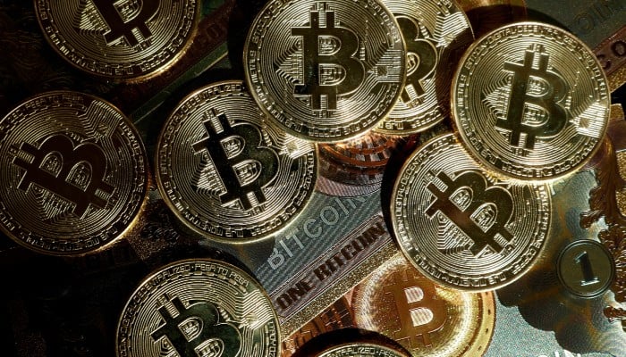 Representations of cryptocurrency bitcoin are seen in this illustration picture created in Paris, France, March 9, 2024. — Reuters