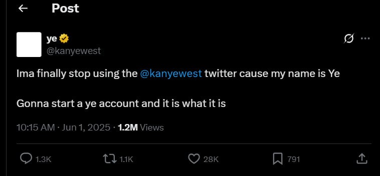 Kanye West shines light on his legal name change
