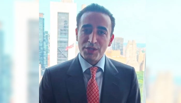 Pakistan Peoples Party (PPP) Chairman and former foreign minister Bilawal Bhutto-Zardari gives a message to the nation on June 2, 2025. — X/@BBhuttoZardari/screengrab