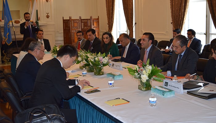 Permanent Representative of China to the United Nations Fu Cong calls on high-level parliamentary delegation led by Bilawal Bhutto Zardari on June 2, 2025. — X/@@PakistanUN_NY