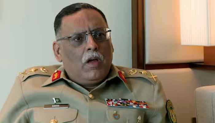 Chairman Joint Chiefs of Staff Committee General Sahir Shamshad Mirza gestures during a gathering. — State Media/File