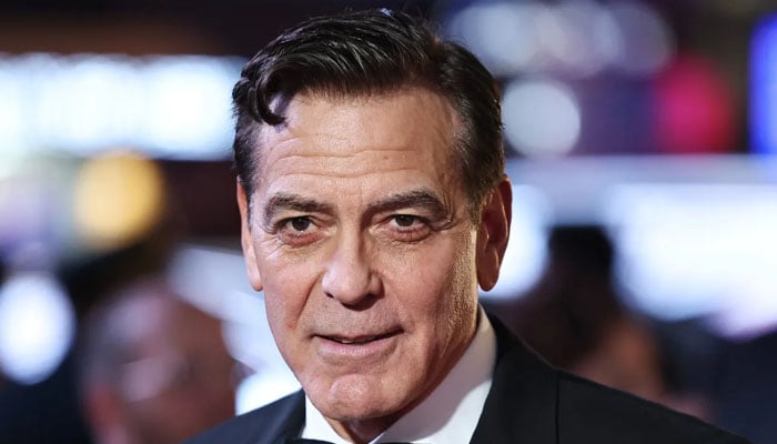 George Clooney with dark hair