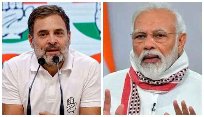 The combined image shows Rahul Gandhi and Narendra Modi. — Reuters/AFP/File