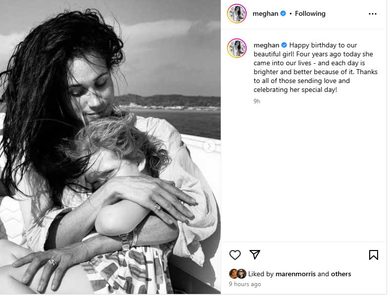 Top US celebrities react to Meghans celebration of Lilibets birthday