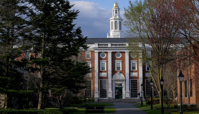 A view of the Business School campus of Harvard University in Cambridge, Massachusetts, US, April 15, 2025. — Reuters