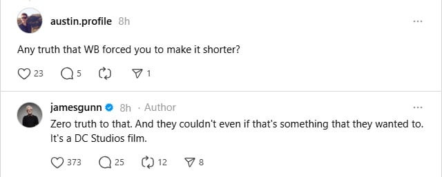 James Gunn reveals the real runtime of his film ‘Superman