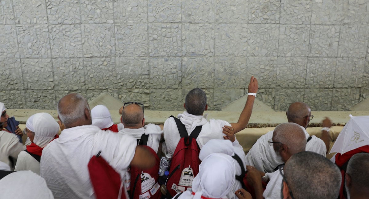 Muslim pilgrims cast their stones at a pillar symbolising Satan, during the annual Hajj pilgrimage in Mina, Saudi Arabia, June 6, 2025. — Reuters