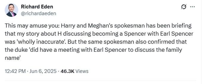 Meghan Markle, Prince Harrys spokesperson reacts to name change claims
