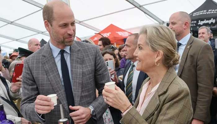 Prince William says he is delighted after joint visit with Duchess Sophie
