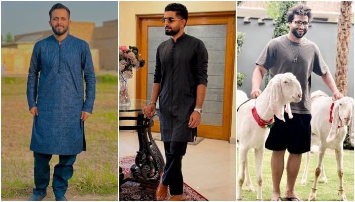 From Left: Photo collage of Pakistani cricketers Mohammad Haris, Babar Azam and Imam ul Haq. — Instagram/@iamharis63/@babarazam/@imamulhaqofficial