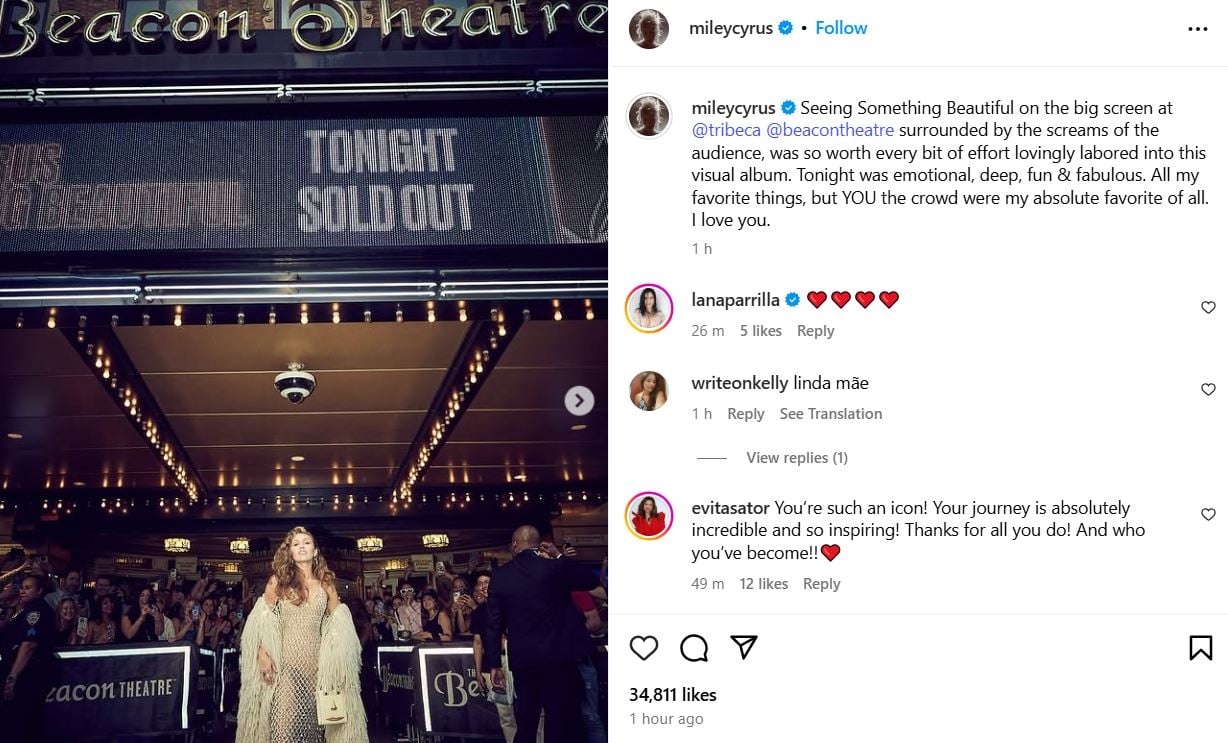 Miley Cyrus surprises fans with early ‘Something Beautiful premiere