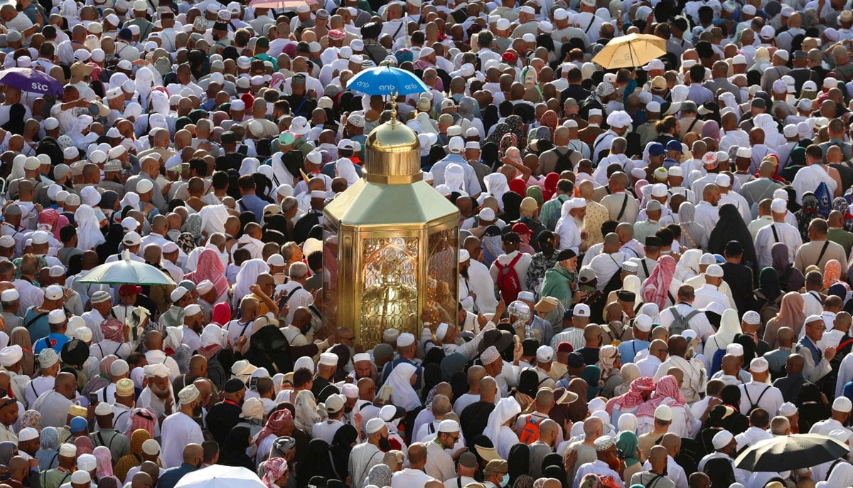 Worshippers make their way towards the Kaaba, Islams holiest shrine, at the Grand Mosque complex in the holy city of Mecca to take part in morning prayers on the first day of Eid ul Adha, the feast of the sacrifice, early on June 6, 2025 — AFP
