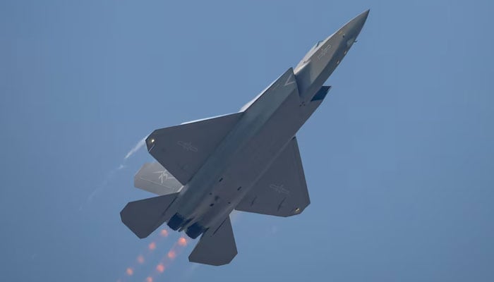 A J-35A stealth aircraft flies during the China International Aviation and Aerospace Exhibition, or Airshow China, in Zhuhai, Guangdong province, China November 12, 2024. — Reuters