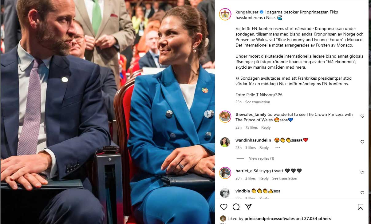 Photos of Prince William talking to foreign princess elicit reaction from UK royals