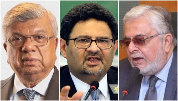 (From left to right) Arif Habib, Miftah Ismail and Zubair Motiwala. —AFP/Facebook/TDAP/ Arib Habib Corp website/File