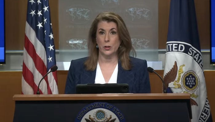 US State Department spokesperson Tammy Bruce addressing the weekly press briefing on June 10, 2025. — YouTube/US Department of State/Screengrab