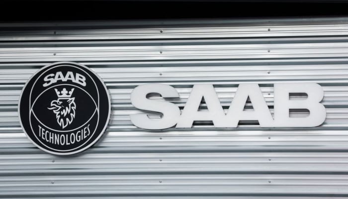 Saab Technologies logo is pictured at the 54th International Paris Airshow at Le Bourget Airport near Paris, France, June 20, 2023. — Reuters