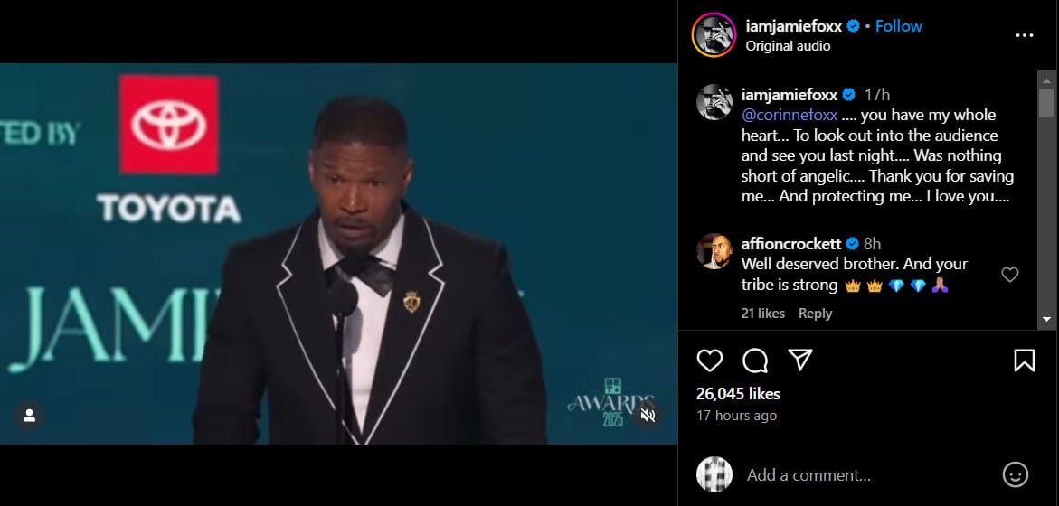Jamie Foxx shares honest view on his daughters