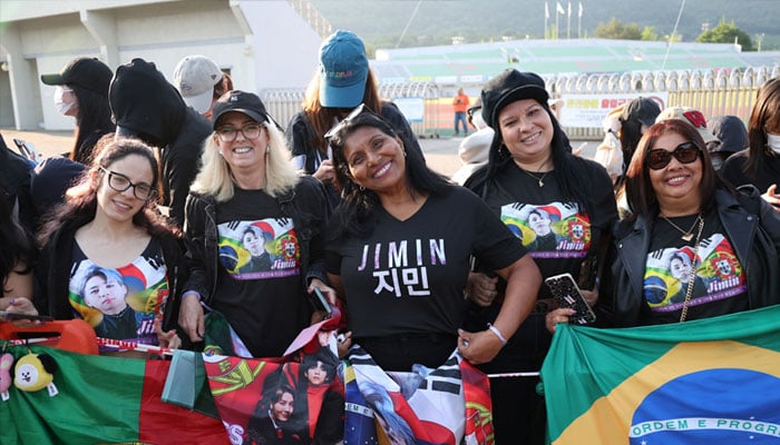 BTS fans wait for BTS members Jungkook and Jimin who are set to be discharged from South Korea’s mandatory military service, in Yeoncheon, South Korea, June 11, 2025. REUTERS/Kim Hong-Ji