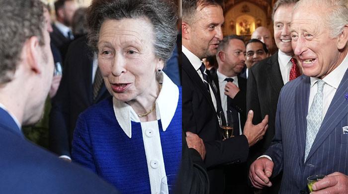 Princess Anne and Duchess Sophie with King Charles