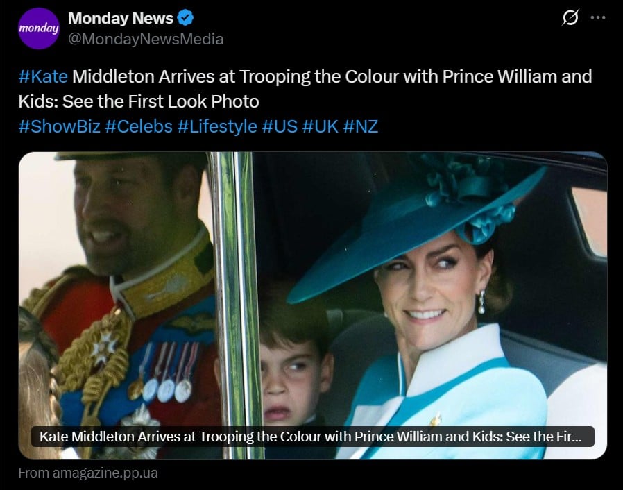 Kate Middleton returns to Trooping the Colour with Prince William after cancer remission