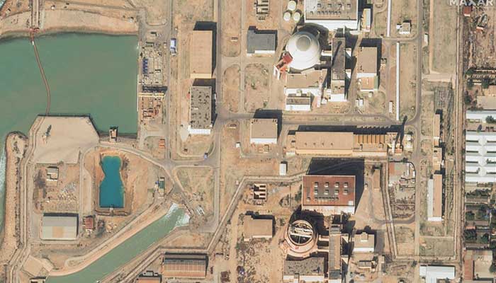 A satellite image shows the nuclear reactors at the Bushehr site in Iran in this handout image dated January 1, 2025. —Reuters